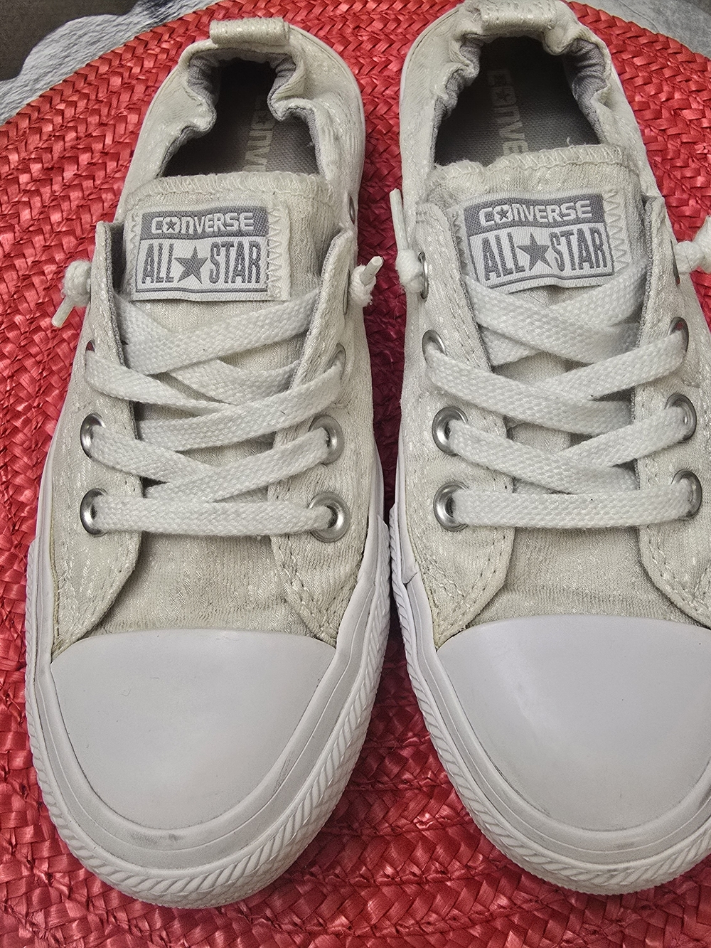 Converse All Star Womens Low-Top Sneakers in Light Beige With Light Pattern
